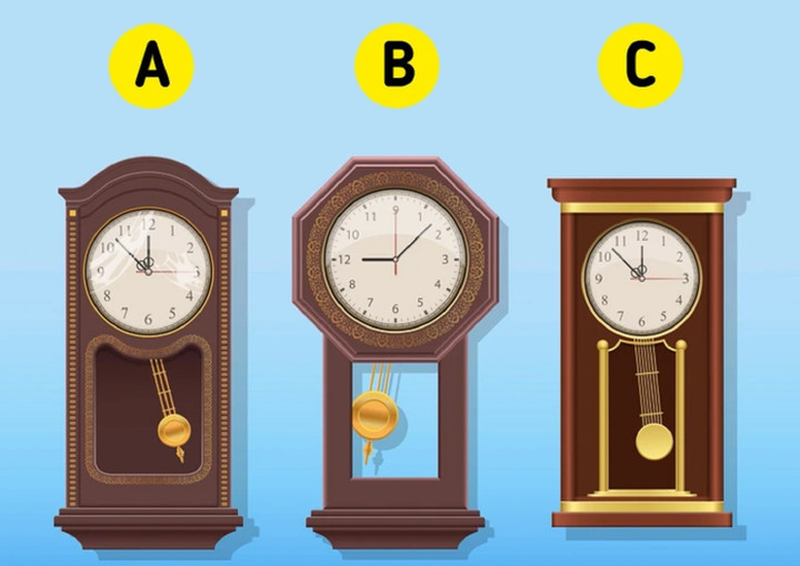 Theo bạn, đồng hồ A, B hay C chạy đúng?