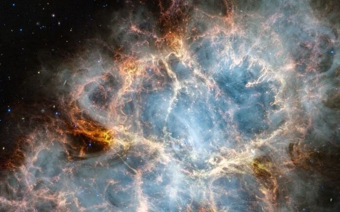 Tinh vân con cua qua Kính thiên văn James Webb. (Ảnh: NASA)