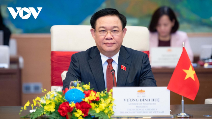 Chủ tịch Quốc hội Vương Đình Huệ tại cuộc hội kiến.