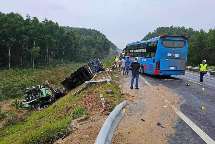 Hiện trường vụ tai nạn. (Ảnh: CTV)