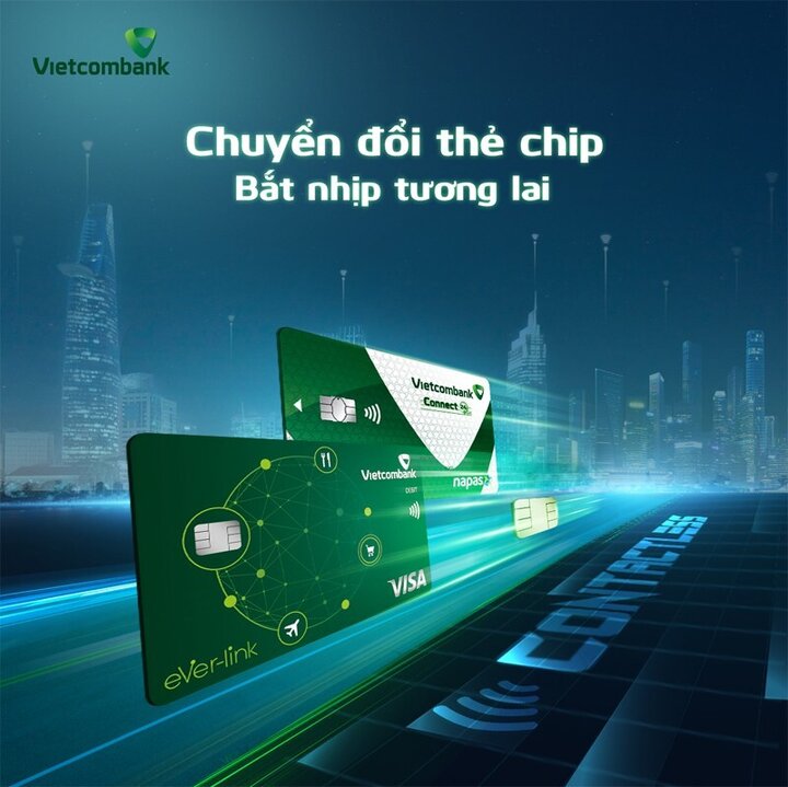 Thẻ Vietcombank Chip Contactless - thanh toán 'một chạm'  - 1