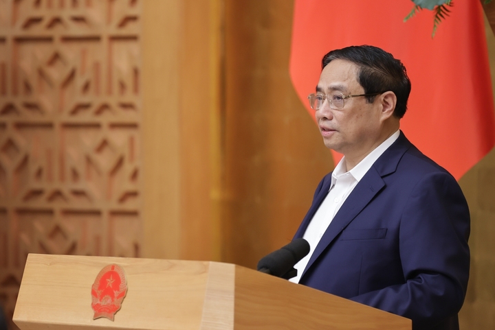Thủ tướng Phạm Minh Chính phát biểu khai mạc phiên họp. (Ảnh: VGP/Nhật Bắc).