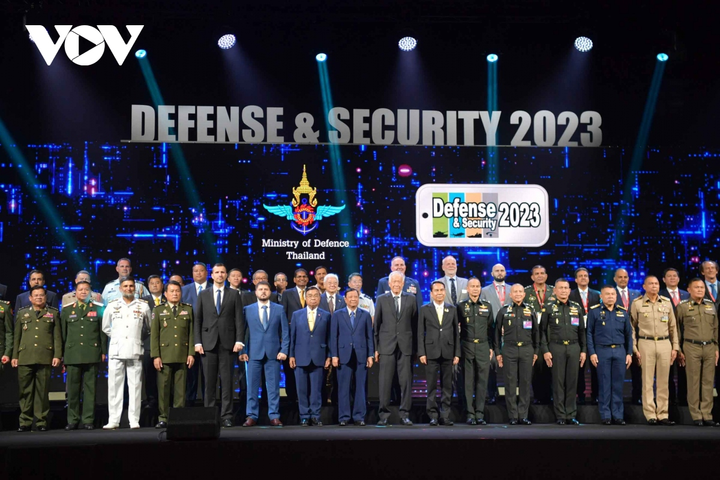 Các đại biểu tham dự lễ khai mạc Triển lãm Quốc phòng-An ninh quốc tế 2023 tại Thái Lan hôm 6/11/2023.