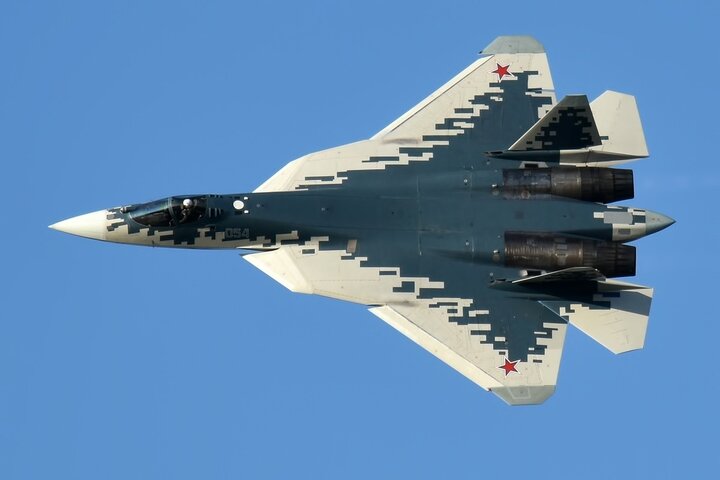 Su-57 fighter.