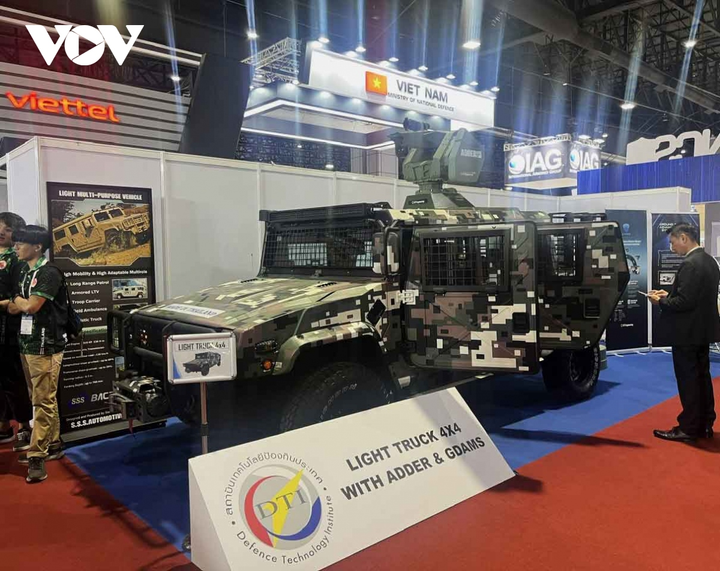 Một góc trưng bày tại Triển lãm Quốc phòng-An ninh quốc tế 2023 tại Thái Lan
