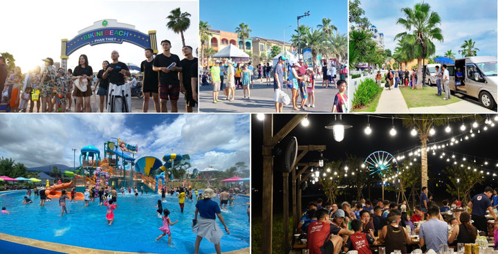 Nhộn nhịp du khách lưu trú, trải nghiệm dịch vụ tại NovaWorld Phan Thiet.