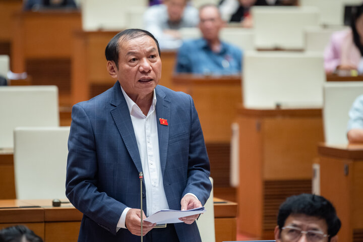 Bộ trưởng Bộ Văn hoá, Thể thao và Du lịch Nguyễn Văn Hùng. (Ảnh: quochoi.vn)