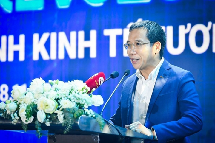 Đại tá Lưu Trung Thái, Chủ tịch HĐQT MB phát biểu tại hội thảo.