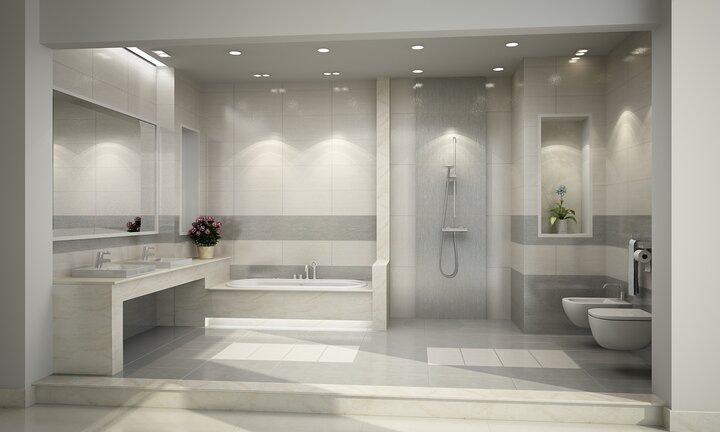 Mẫu thiết kế phòng tắm có bồn đang được nhiều gia đình yêu thích, lực chọn bởi sự tiện lợi, sang trọng.