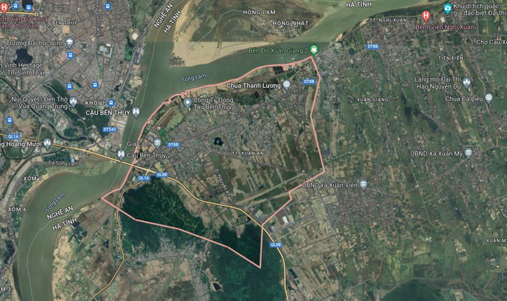 Nơi phát hiện ra hai thi thể trên sông. (Ảnh: Goolge Maps)