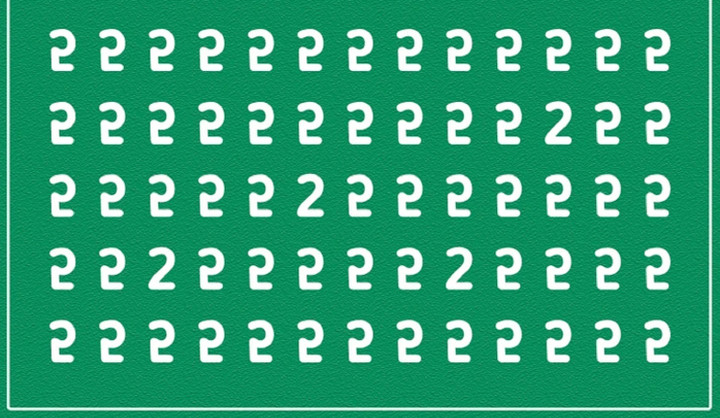 Bạn đếm được bao nhiêu số 2 rồi?