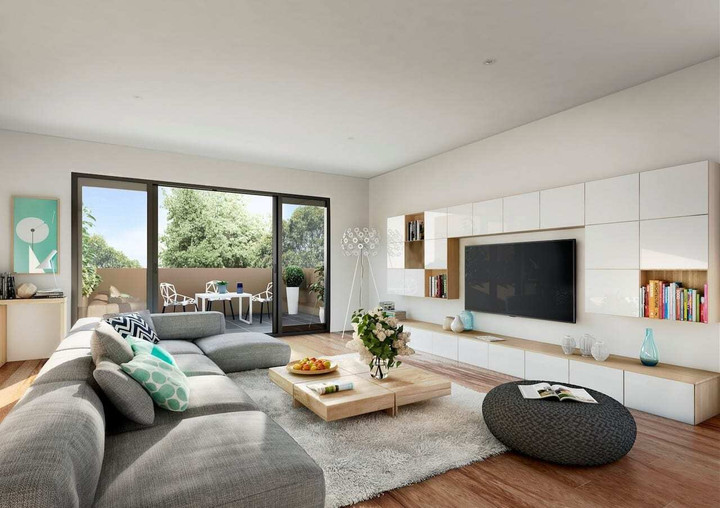 Mẫu phòng khách trên có thể đón trọn ánh sáng tự nhiên mang đến không gian sống trong lành, thoáng mát. Đồng thời, việc sử dụng gam màu trắng - xám làm màu chủ đạo cũng giúp căn phòng trở nên rộng rãi hơn.