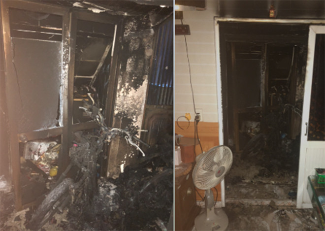 Hiện trường vụ cháy.