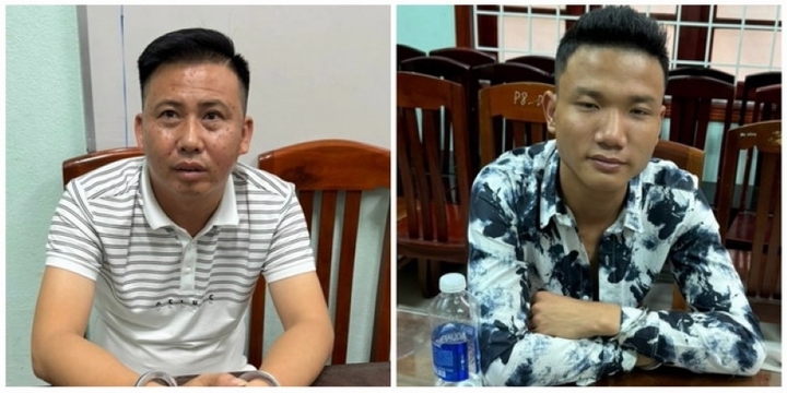 Nguyễn Thế Toàn và Vũ Văn Hồi tại cơ quan công an