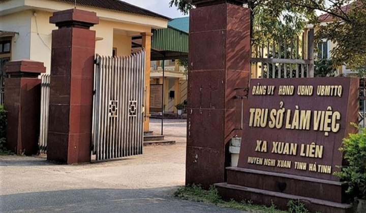 Trụ sở UBND xã Xuân Liên nơi ông Phan Danh Thắng làm việc. (Ảnh: CTV)