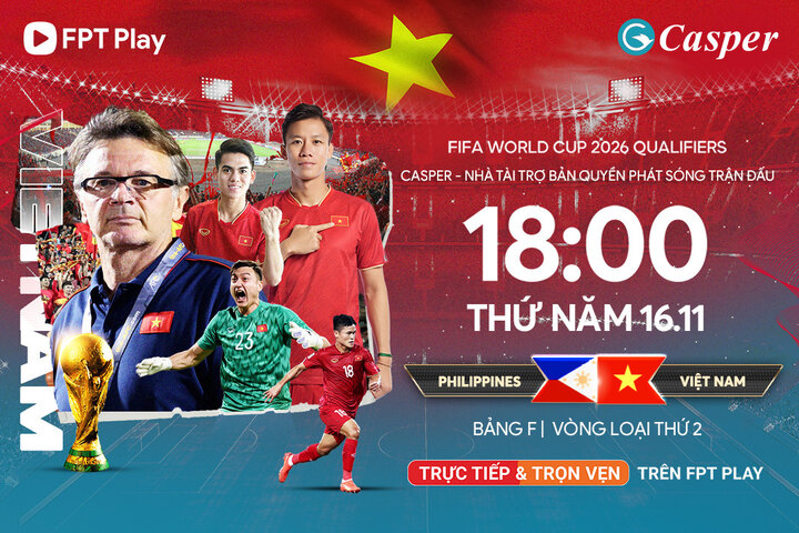 Trận đấu Việt Nam vs Philippines được phát sóng trên FPT Play.
