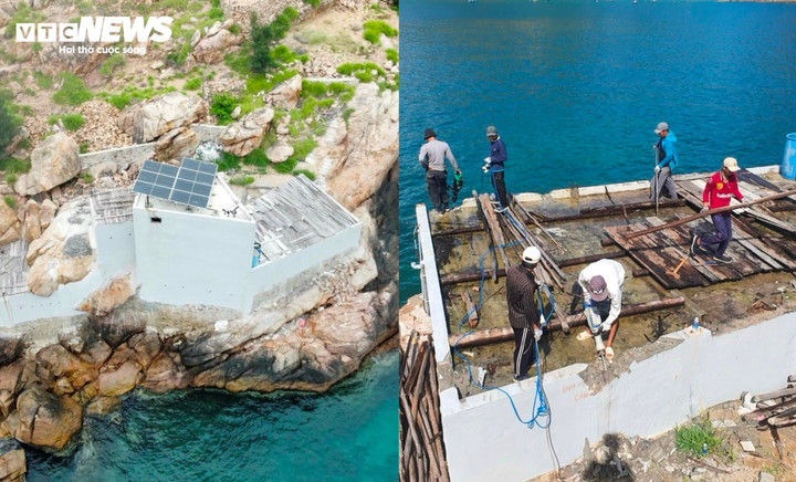 Một trường hợp xây dựng trái phép "đặc biệt" trên đảo Hòn Rớ, phường Ghềnh Ráng, TP Quy Nhơn được lực lượng chức năng cưỡng chế tháo dỡ vừa qua.