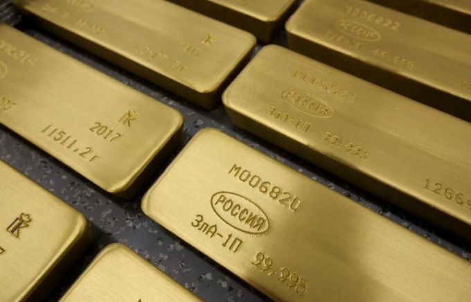 Vàng thỏi của Nga. (Ảnh: Bloomberg)
