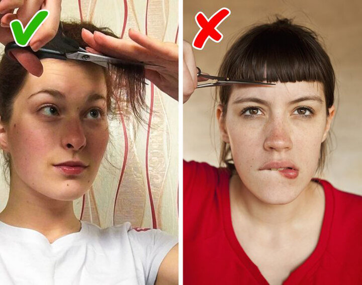 Bạn nên nhờ công nhân rời tóc có trách nhiệm sửa đổi lại làn tóc mai cho chính bản thân chứ không tự động rời ở trong nhà. (Ảnh: Brightside)