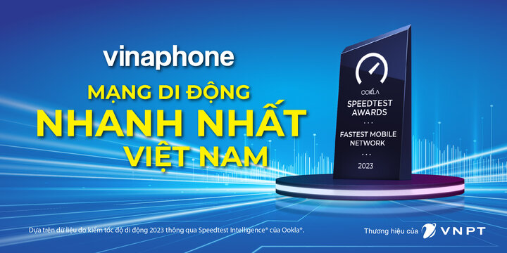VinaPhone là mạng di động nhanh nhất Việt Nam năm 2023.