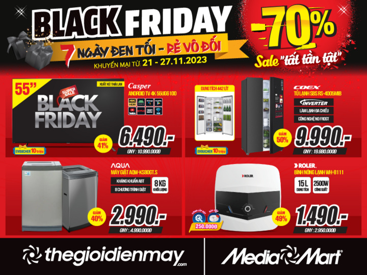 Black Friday, siêu thị điện máy MediaMart sale khủng đến 70% - 1