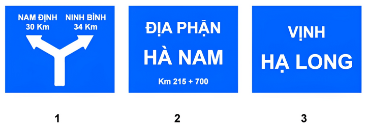 Biển nào chỉ dẫn địa giới hành chính giữa các thành phố, tỉnh, huyện? - 1