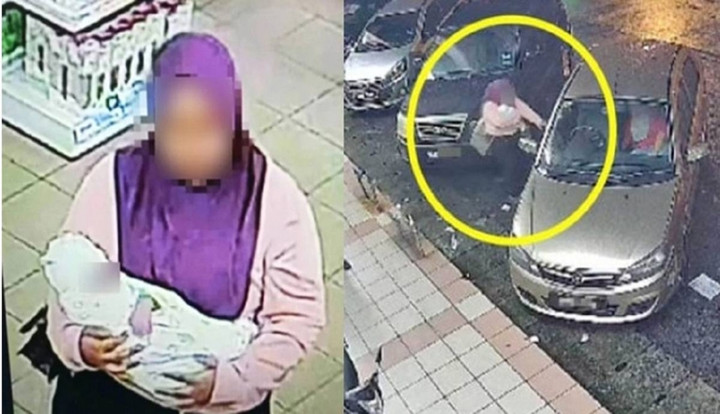 Sự việc được camera của cửa hàng đồ trẻ em ghi lại.