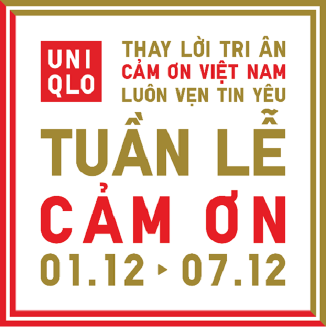UNIQLO khởi động Tuần Lễ Cảm ơn từ ngày 01 - 07/12 - 1