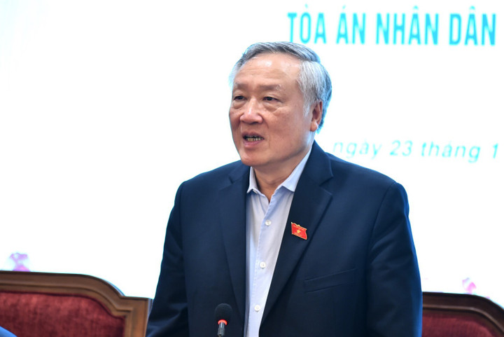 Chánh án TAND tối cao Nguyễn Hòa Bình. (Ảnh: VGP/Quang Thương)