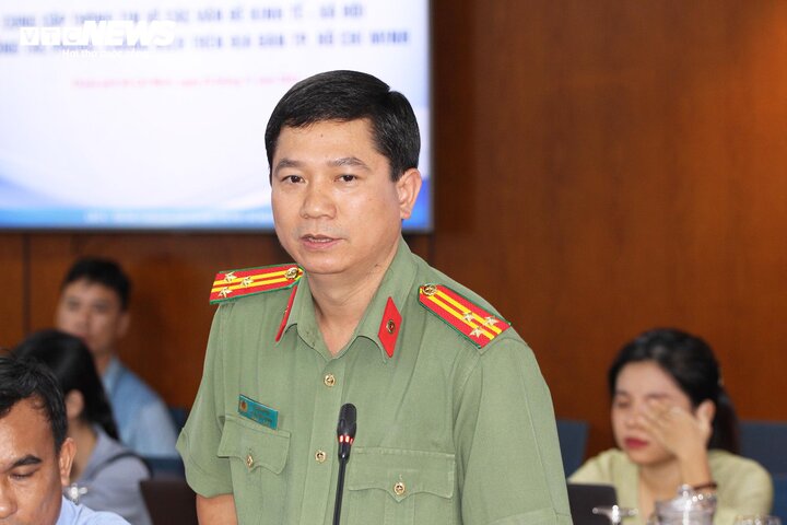 Thượng tá Lê Mạnh Hà, Phó phòng Tham mưu, Công an TP.HCM. (Ảnh: Thành Nhân).