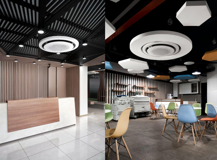 Với thiết kế tròn đều, Samsung Cassette 360 không chỉ mang lại vẻ thẩm mỹ khác biệt cho không gian mà còn giúp tạo nhiệt độ đồng đều trong phòng.