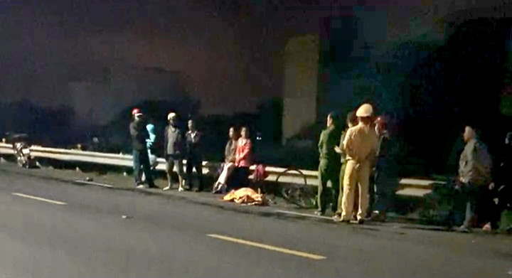 Hiện trường vụ tai nạn.