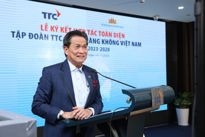 Ông Đặng Văn Thành - Chủ tịch Tập đoàn TTC phát biểu tại sự kiện.