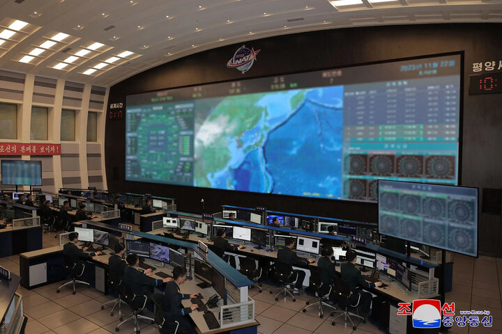 Trung tâm điều khiển chung Bình Nhưỡng thuộc Cục Công nghệ hàng không vũ trụ quốc gia (NATA). (Ảnh: KCNA)