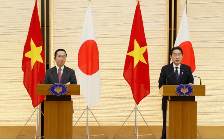 Chủ tịch nước Võ Văn Thưởng và Thủ tướng Nhật Bản Kishida hôm 27/11 nhất trí ra Tuyên bố chung về việc nâng cấp quan hệ Việt Nam-Nhật Bản.