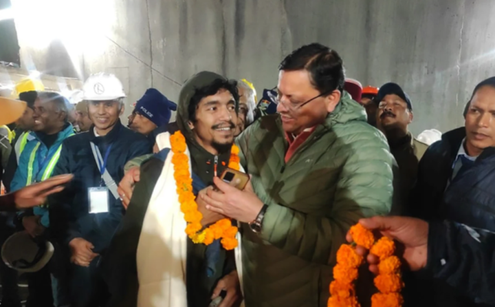 41 công nhân Ấn Độ được giải cứu thành công trong tình trạng ổn định. (Ảnh: AP)