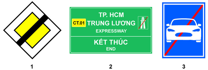 Biển nào báo hiệu kết thúc đường cao tốc? - 1