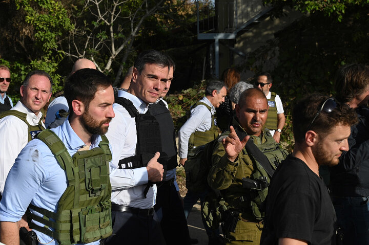 Thủ tướng Tây Ban Nha Pedro Sanchez trong chuyến thăm Israel vào cuối tháng 11. (Ảnh:  La Moncloa)