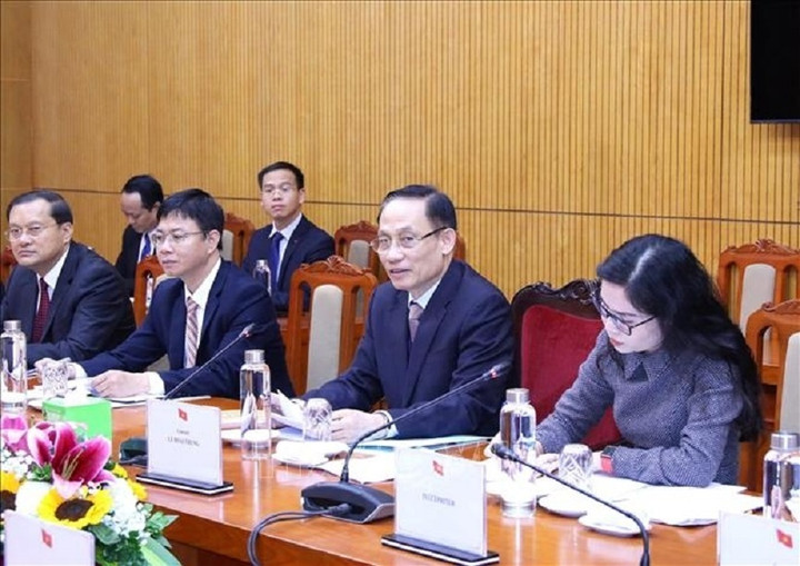 Ông Lê Hoài Trung, Bí thư Trung ương Đảng, Trưởng Ban Đối ngoại Trung ương. (Ảnh: TTXVN)