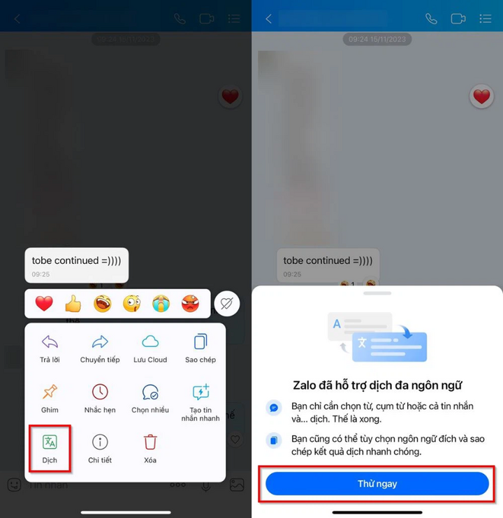 Cách dịch tin nhắn trên Zalo cực chính xác - 1