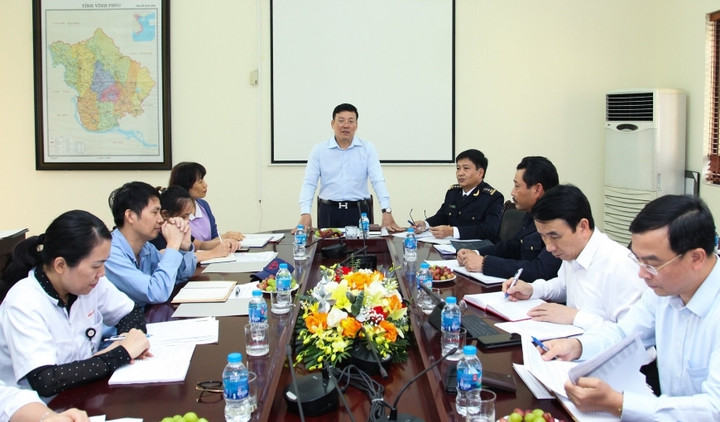 Chủ tịch tỉnh Vĩnh Phúc Lê Duy Thành phát biểu tại buổi làm việc.