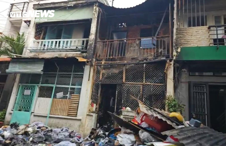 Hiện trường sau vụ hỏa hoạn khiến 2 anh em ruột tử vong thương tâm.