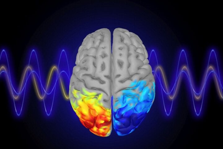 Hình ảnh mô phỏng xung điện não.