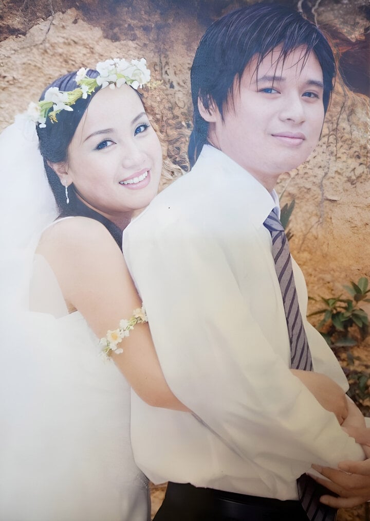 Thu Huyền - Tấn Minh kết hôn năm 2004.