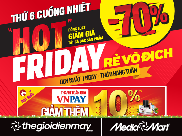 MediaMart siêu sale lớn trong ngày Hot Friday 8/12.
