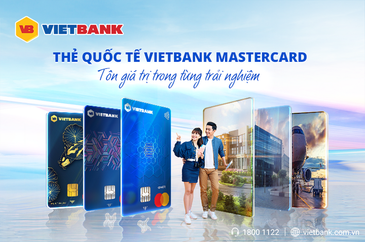 Các dòng thẻ quốc tế Vietbank Mastercard.