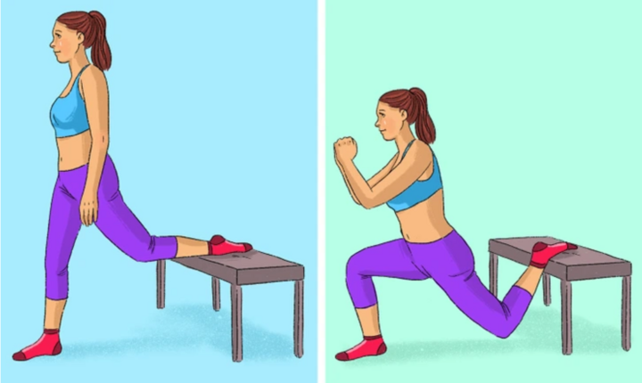 Squat với ghế.