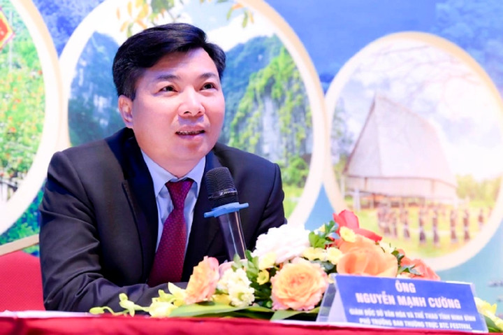 Ông Nguyễn Mạnh Cường – Giám đốc Sở Văn hóa và Thể thao Ninh Bình - chia sẻ tại buổi họp báo.