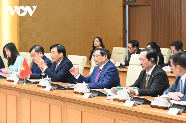 Thủ tướng Phạm Minh Chính tại hội đàm.