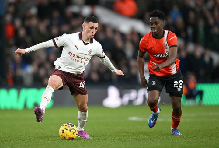 Man City thắng ngược trước Luton Town. (Ảnh: Getty)